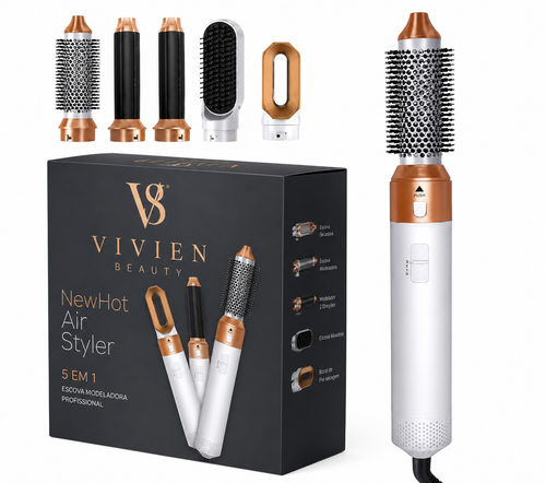 AirGlow™ - Escova Modeladora 5 em 1 original [+BRINDE EXCLUSIVO]