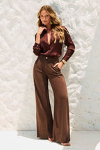 [PAGUE 1 LEVE 2] Calça Modeladora Pantalona 100% Linho Premium